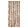 Tenda Antimosche Beige e Marrone Scuro 90x220 cm in Ciniglia