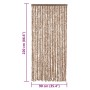 Tenda Antimosche Beige e Marrone Scuro 90x220 cm in Ciniglia
