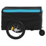 Rimorchio da Bici Nero e Blu 30 kg in Ferro