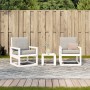 Set Salotto da Giardino 3 pz Bianco in Legno Massello di Pino