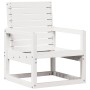 Set Salotto da Giardino 3 pz Bianco in Legno Massello di Pino