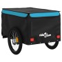 Rimorchio da Bici Nero e Blu 45 kg in Ferro