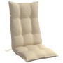 Cuscini per Sedia con Schienale Alto 6 pz Beige Tessuto Oxford