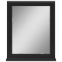 Specchio da Bagno con Ripiano Nero 50x12x60cm Legno Multistrato