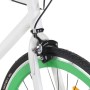 Bicicletta a Scatto Fisso Bianca e Verde 700c 51 cm