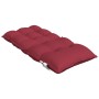 Cuscini per Sedia Schienale Basso 6pz Rosso Vino Tessuto Oxford