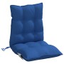 Cuscini Sedia con Schienale Basso 4 pz Blu Reale Tessuto Oxford