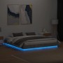 Giroletto con Luci LED Grigio Cemento 200x200 cm
