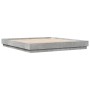 Giroletto con Luci LED Grigio Cemento 200x200 cm
