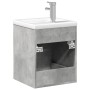 Mobile da Bagno con Lavabo Integrato Grigio Cemento
