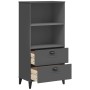 Libreria VIKEN Grigio Antracite 60x35x123 cm Legno Multistrato