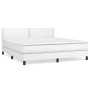 Giroletto a Molle con Materasso Bianco 160x200 cm in Similpelle