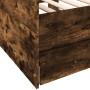 Divano Letto con Cassetti Rovere Fumo 100x200 cm Multistrato