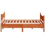 Giroletto con Testiera Marrone Cera 180x200 cm Massello Pino