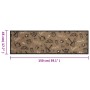 Tappeto da Cucina Lavabile Marrone Mattutino 45x150 cm Velluto