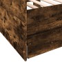 Divano Letto con Cassetti Rovere Fumo 90x190 cm Multistrato