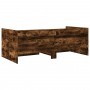 Divano Letto con Cassetti Rovere Fumo 100x200 cm Multistrato