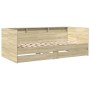 Divano Letto con Cassetti Rovere Sonoma 90x200 cm Multistrato
