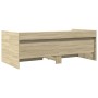 Divano Letto con Cassetti Rovere Sonoma 90x200 cm Multistrato