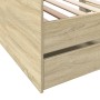 Divano Letto con Cassetti Rovere Sonoma 90x200 cm Multistrato