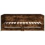 Divano Letto con Cassetti Rovere Fumo 90x190 cm Multistrato