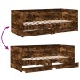 Divano Letto con Cassetti Rovere Fumo 90x190 cm Multistrato