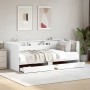 Divano Letto con Cassetti Bianco 75x190 cm in Legno Multistrato