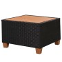 Set Divani da Giardino 4 pz con Cuscini in Polyrattan Nero