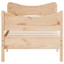 Giroletto con Testiera 75x190 cm in Legno Massello di Pino