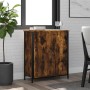 Credenza Rovere Fumo 70x30x80 cm in Legno Multistrato