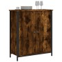 Credenza Rovere Fumo 70x30x80 cm in Legno Multistrato