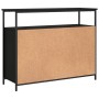 Credenza Nera 100x35x80 cm in Legno Multistrato