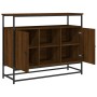 Credenza Rovere Marrone 100x35x80 cm in Legno Multistrato