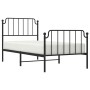 Giroletto con Testiera e Pediera Metallo Nero 90x190 cm