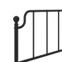 Giroletto con Testiera e Pediera Metallo Nero 90x190 cm