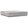 Giroletto Luci LED Grigio Sonoma 200x200 cm Legno Multistrato
