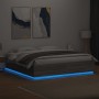 Giroletto Luci LED Grigio Sonoma 200x200 cm Legno Multistrato