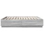 Giroletto Luci LED Grigio Sonoma 200x200 cm Legno Multistrato