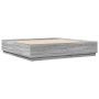 Giroletto Luci LED Grigio Sonoma 200x200 cm Legno Multistrato