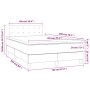 Giroletto a Molle con Materasso Bianco 120x200 cm in Similpelle