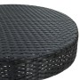 Set Bar da Giardino 3 pz in Polyrattan Nero