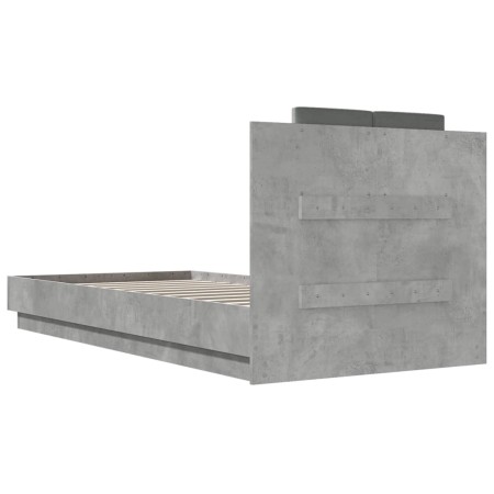 Giroletto Testiera Grigio Cemento 100x200 cm Legno Multistrato