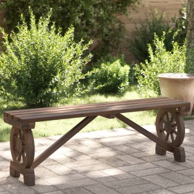 Panca da Giardino 115 cm in Legno Massello di Abete