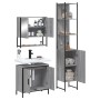 Set Mobili da Bagno 3 pz Grigio Sonoma in Legno Multistrato