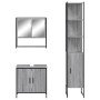 Set Mobili da Bagno 3 pz Grigio Sonoma in Legno Multistrato