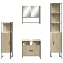 Set Mobili da Bagno 4 pz Rovere Sonoma in Legno Multistrato