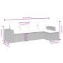 Set Divani da Giardino 5 pz con Cuscini in Polyrattan Nero