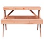 Tavolo da Picnic 105x134x75 cm in Legno Massello di Douglas