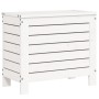 Poggiapiedi da Giardino Bianco 62x31,5x52cm Legno Massello Pino