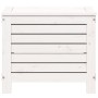 Poggiapiedi da Giardino Bianco 62x31,5x52cm Legno Massello Pino